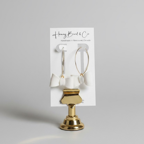 Handcrafted Earrings - Polymer Clay & Gold Plated Earrings