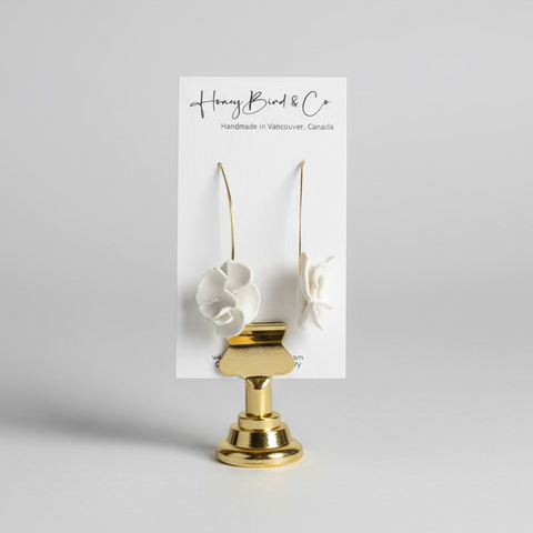 Handcrafted Earrings - Polymer Clay & Gold Plated Earrings