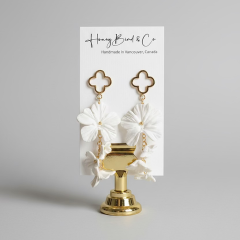 Handcrafted Earrings - Polymer Clay & Gold Plated Earrings