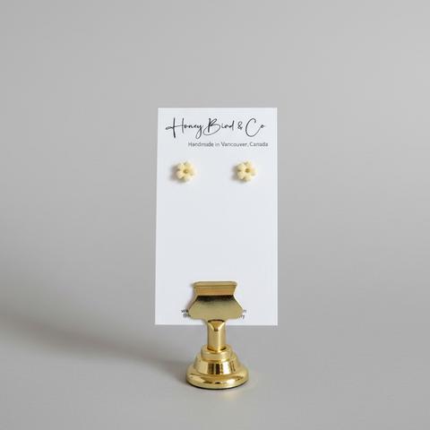 Handcrafted Earrings - Polymer Clay & Gold Plated Earrings