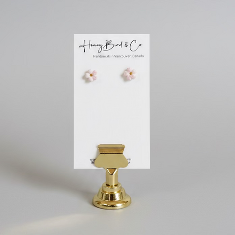 Handcrafted Earrings - Polymer Clay & Gold Plated Earrings