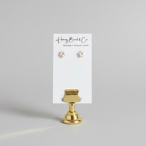 Handcrafted Earrings - Polymer Clay & Gold Plated Earrings