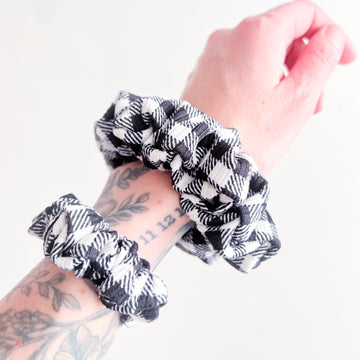 Antler & Acre Black Gingham Scrunchie