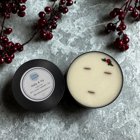 Holly & Ivy | Triple Wood Wick Candle - The Local Space