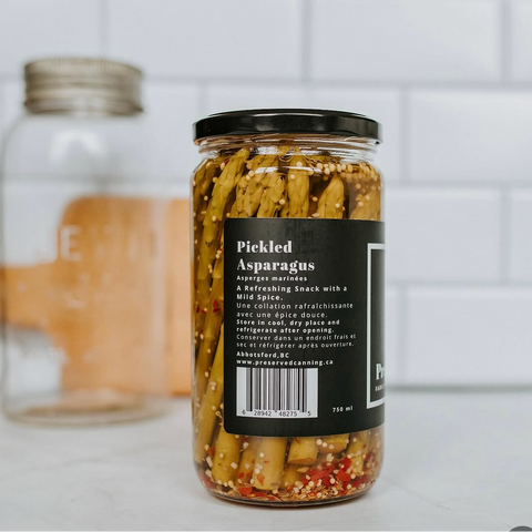 Preserved Canning Pickled Asparagus - Dill & Garlic Pickled Asparagus (750ml)