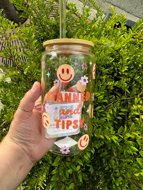 Tanned & Tipsy Glass Tumbler