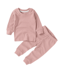 2 Piece Ribbed Lounge Set Pajamas - The Local Space