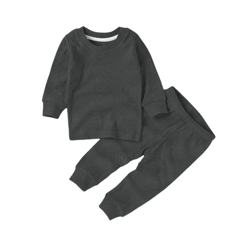 2 Piece Ribbed Lounge Set Pajamas - The Local Space