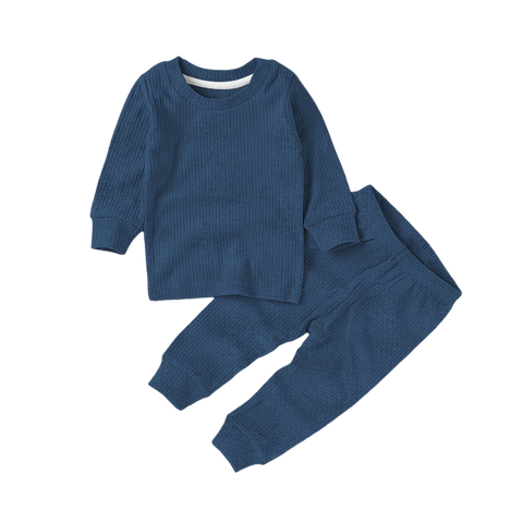 2 Piece Ribbed Lounge Set Pajamas - The Local Space
