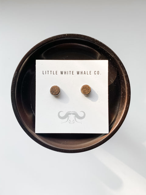 Leather Stud Earrings - The Local Space
