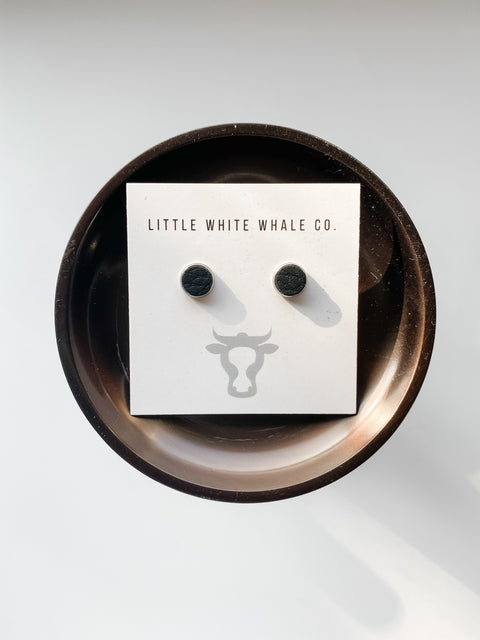 Leather Stud Earrings - The Local Space