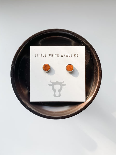Leather Stud Earrings - The Local Space