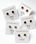Leather Stud Earrings - The Local Space