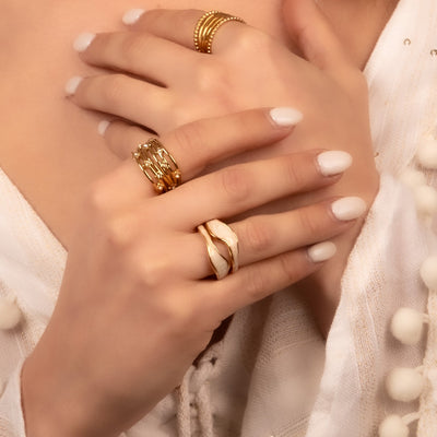 The Gilded Grid Ring