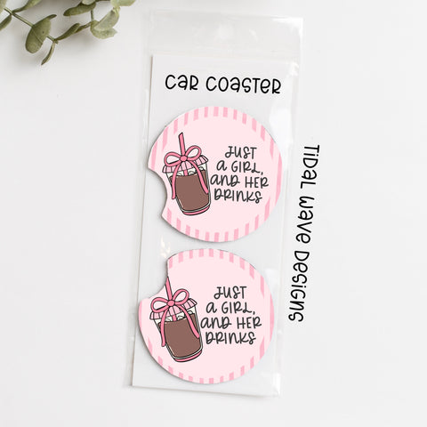 Just a Girl | Car Coasters