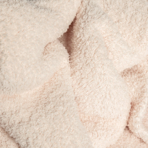 Primrose Pink Solid Double Layered Print Extended Throw