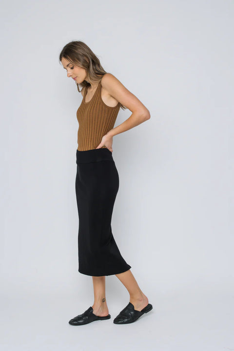 Erin Luxe Fleece Midi Skirt