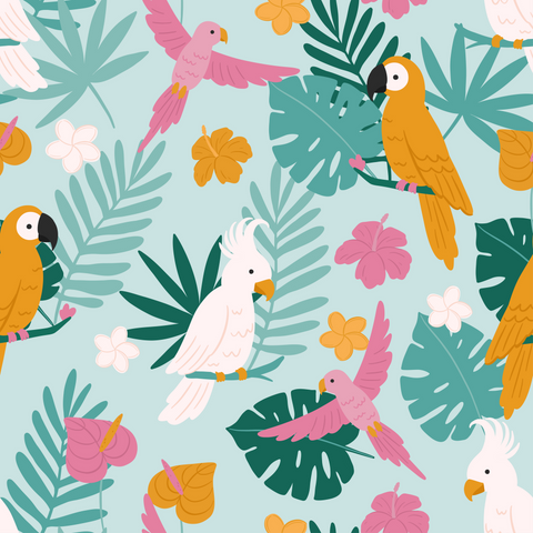 Tropical Paradise Kids Button Shirt