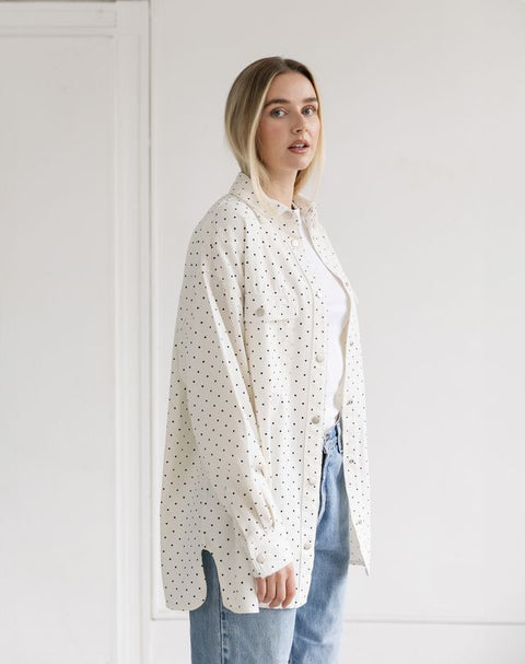 Light Weight Shania Jacket - Cream & Black