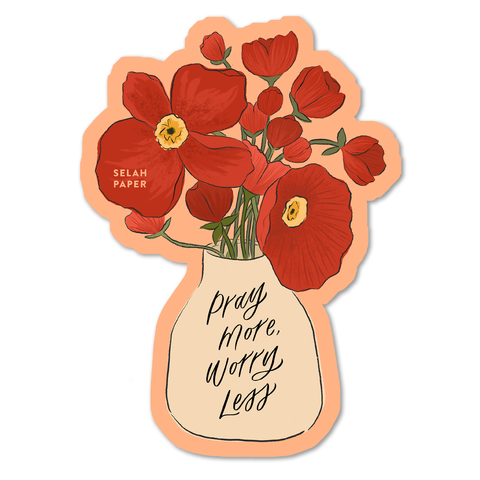 Pray More, Worry Less | Sticker - The Local Space