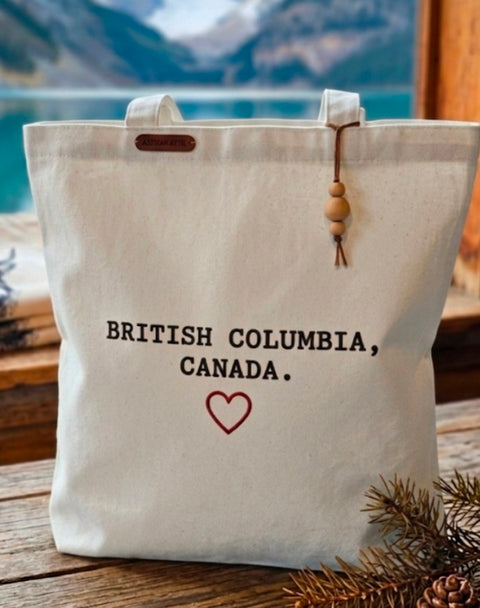 BC Canada Heart Tote Bag