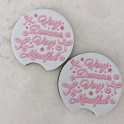 Very Demure, Very Mindful | Car Coasters