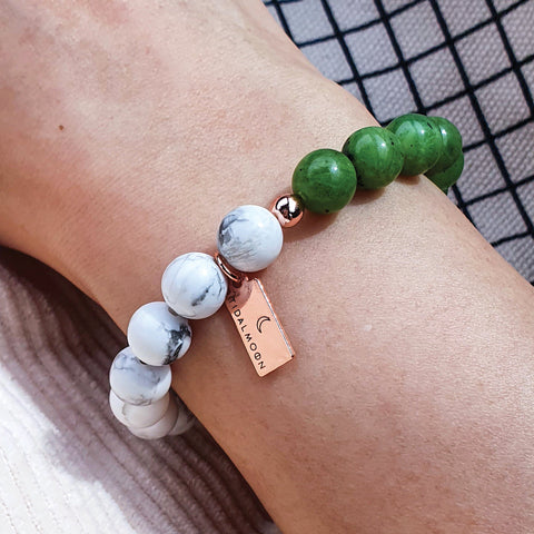 Nephrite Jade + Howlite | Bracelet