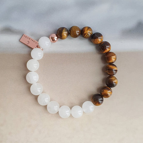 Yellow Tiger Eye + Moonstone | Bracelet