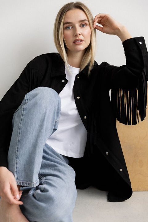 Fringe Jacket - Black