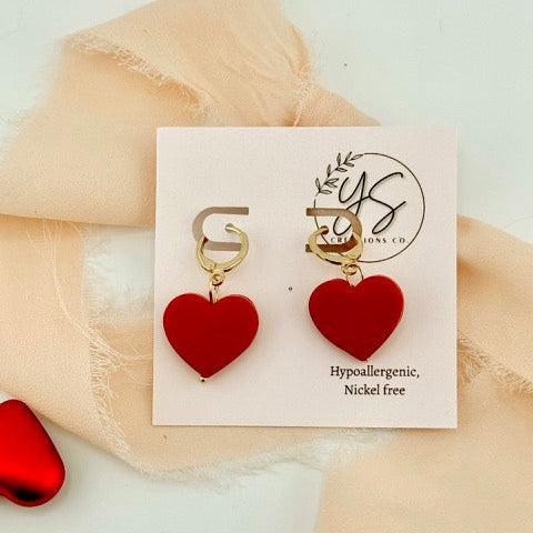 Heart Huggies | Earrings