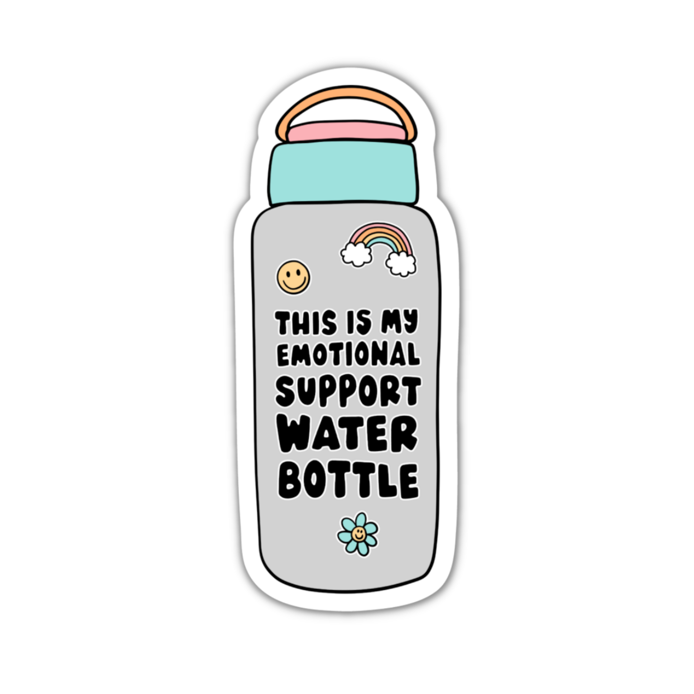 The Playful Pineapple - Emotional Support Water Bottle Vinyl Sticker - The Local Space