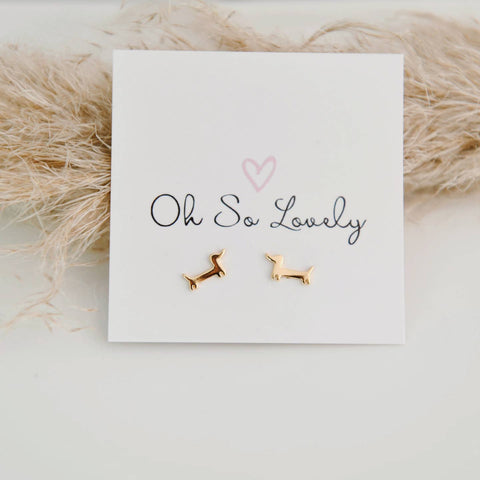 Weiner Dog Stud Earrings
