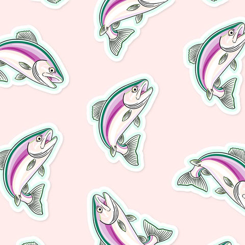 Rainbow Trout - Waterproof Vinyl Sticker 