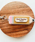 Knotty Design | 3D Best Teacher Ever Pencil Keychain, The Local Space, Local Canadian Brands