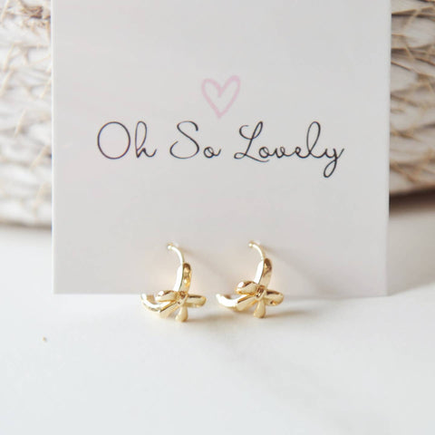 Bow Hoop Earrings