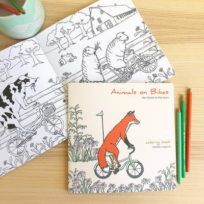 Animals on Bikes From the Forest to the Town Colouring Book - The Local Space