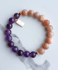 Amethyst + Peach Moonstone | Bracelet - The Local Space