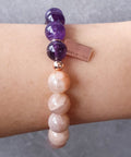 Amethyst + Peach Moonstone | Bracelet - The Local Space