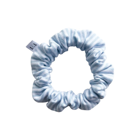 Blue & White Stripe Scrunchie