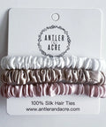 Antler & Acre Micro Silk Scrunchie Trio - The Local Space