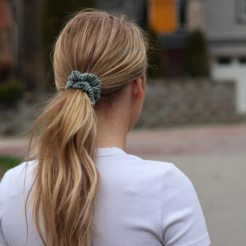 Sage Rib Scrunchie