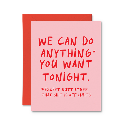 Anything But Butt Stuff | Greeting Card
