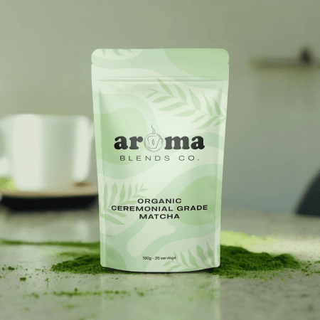 Aroma Blends Organic Ceremonial Grade Matcha – 100g - The Local Space