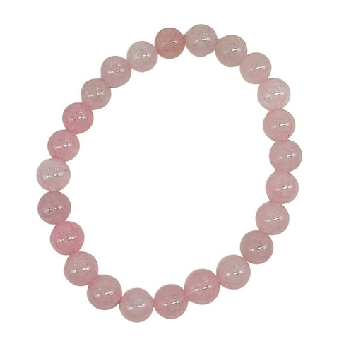Arômes & Évasions Rose Quartz 8mm Gemstone Bracelet - The Local Space