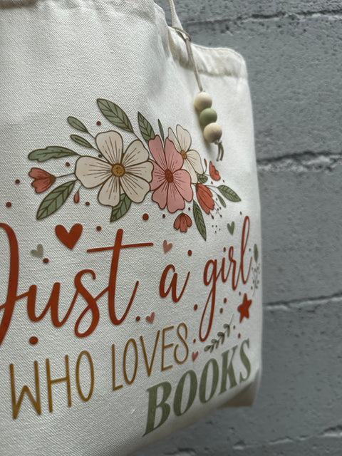 Just a Girl Who Loves Books Tote Bag
