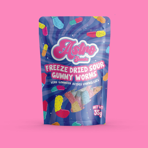 Astro Snacks Freeze Dried Sour Gummy Worms - 35g - The Local Space