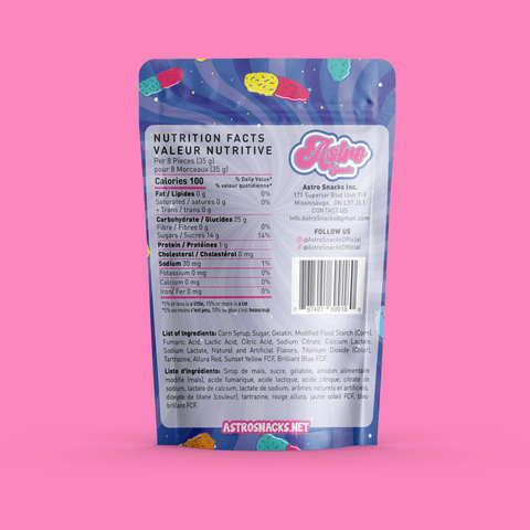 Astro Snacks Freeze Dried Sour Gummy Worms - 35g - The Local Space