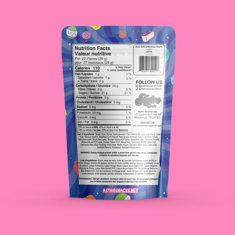 Astro Snacks Freeze Dried Sour Skittles - 110g - The Local Space