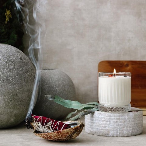 Auratae Ritual Soy Candle - Cedar, Sage, Tobacco, Sweetgrass - The Local Space