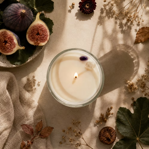Velvet Fig Soy Candle - Fig Leaves, Vanilla & Sugar